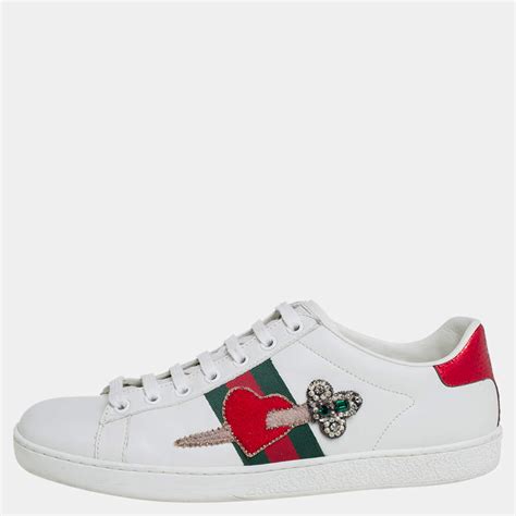 ace low top sneaker gucci|Gucci ace embellished leather sneakers.